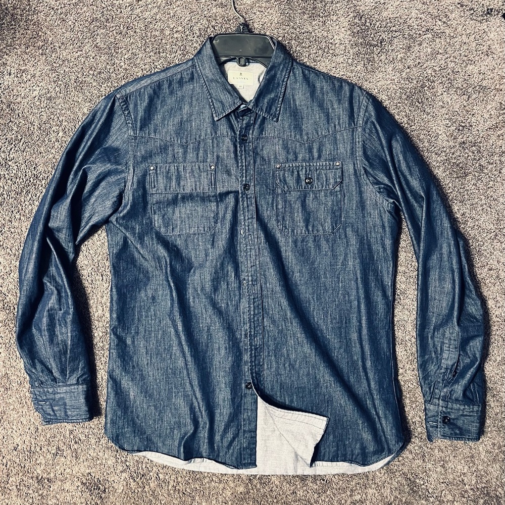 Lanvin En Bleu line made in Japanese premium denim shirt "japan only fusion"